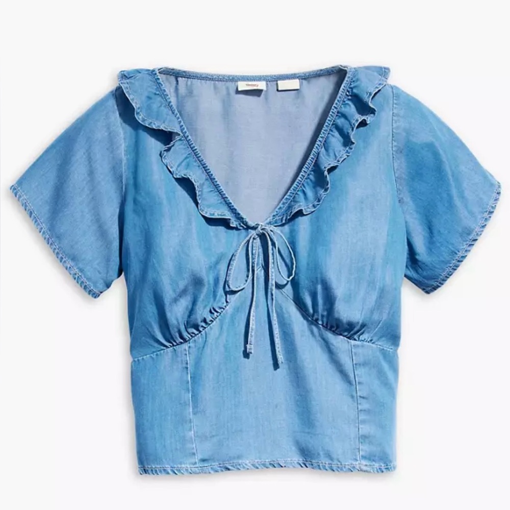 Levi’s Mylene Ruffled Denim Blouse